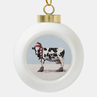 Bootsie The Cow Christmas Ornament