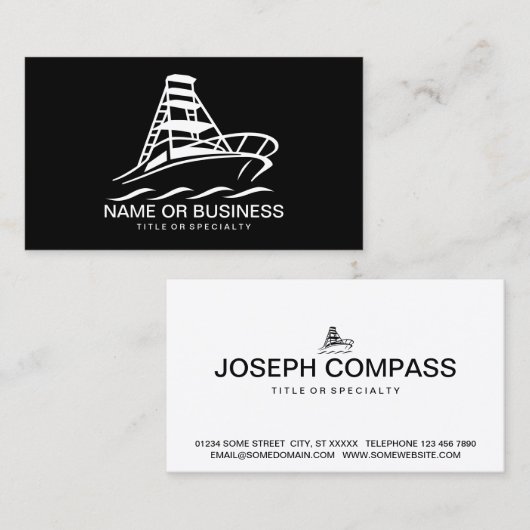 Bootsikone Visitenkarte (Vorne/Hinten)