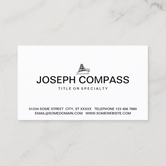 Bootsikone Visitenkarte (Rückseite)