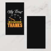 Bootskapitän Boating Lake Sea Pontoon Visitenkarte (Vorne/Hinten)