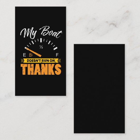 Bootskapitän Boating Lake Sea Pontoon Visitenkarte (Vorne/Hinten)