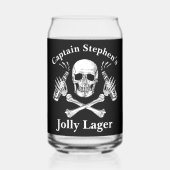 Bootskapitän Jolly Lager Custom Beer Pirate Thema Dosenglas (Rückseite)