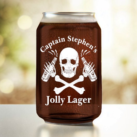 Bootskapitän Jolly Lager Custom Beer Pirate White Dosenglas