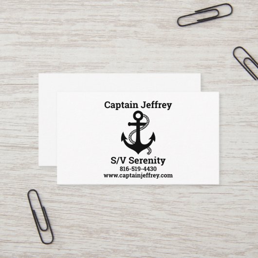 Bootskarte für Segelbegeisterte Visitenkarte (Vorderseite/Rückseite Beispiel)