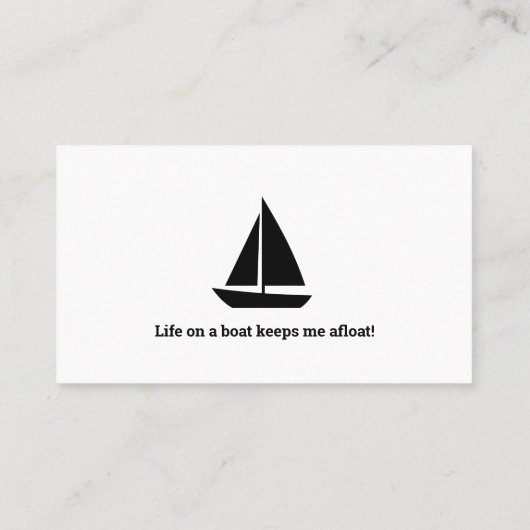 Bootskarte für Segelbegeisterte Visitenkarte (Rückseite)