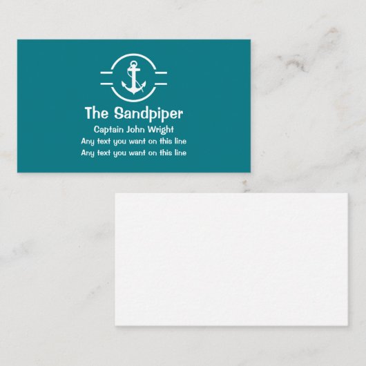 Bootskarte Visitenkarte (Vorne/Hinten)