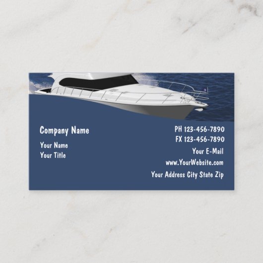 Bootskarten Visitenkarte (Vorderseite)