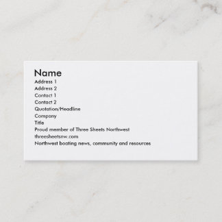 Bootskarten Visitenkarte
