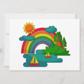 Bootslandschaft unter Sonnenwolken und Regenbogen (Rückseite)