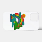 Bootslandschaft unter Sonnenwolken und Regenbogen Case-Mate iPhone Hülle (Rückseite (Horizontal))
