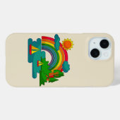 Bootslandschaft unter Sonnenwolken und Regenbogen Case-Mate iPhone Hülle (Rückseite (Horizontal))