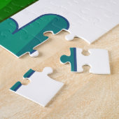 Bootslandschaft unter Sonnenwolken und Regenbogen Puzzle (Seite)