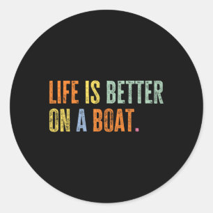 Bootsleben Auf Einem Boot Lustiger Segler Ich Lieb Runder Aufkleber