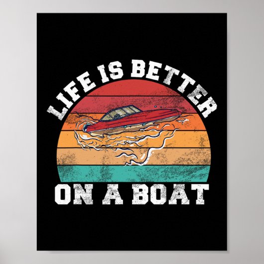 Bootsleben Kapitän Bootfahren Skipper Seeleute Mot Poster (Vorne)