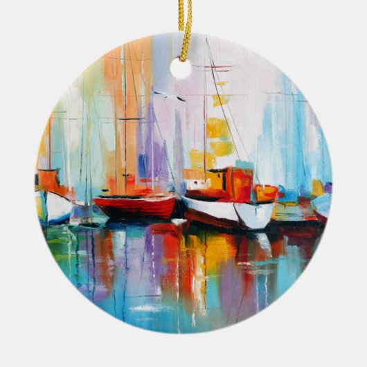 Bootsliegeplatz Keramik Ornament (Vorne)