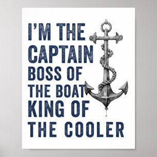 Bootsmann Männer Frauen Lustig Bootfahren Segeln P Poster