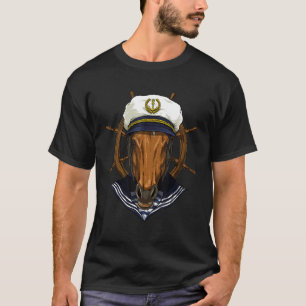 Bootsmann Pferd Boot Bootsbesitzer Matrose Pferd T-Shirt
