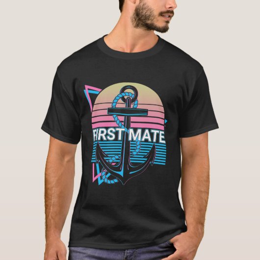 Bootsmann Retro Erster Maat  T-Shirt (Vorderseite)