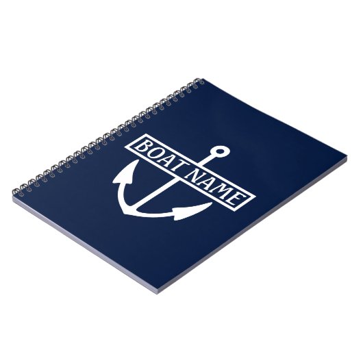 Bootsname Anchor Cruise Scrapbook Notizblock (Linke Seite)