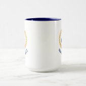 Bootsname Nautical Anchor Gold Style Laurel Grosse Tasse (Zentrum)