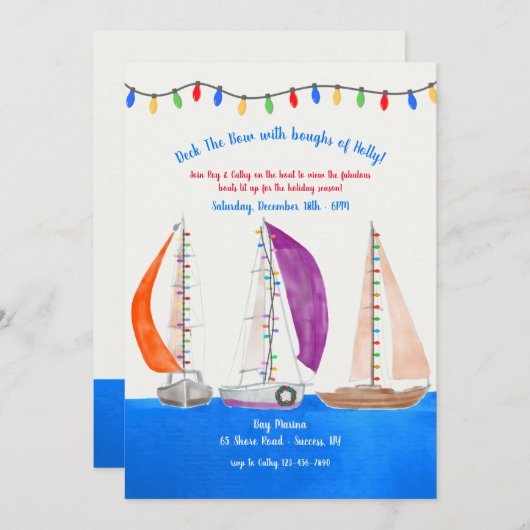 Bootsparade der Lichter Einladung (Vorne/Hinten)