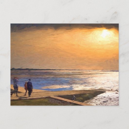 Bootsramp Postkarte | Originelle digitale Kunst (Vorderseite)