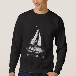 Bootsschiff Kapitän Anchor Boat Sailing Sweatshirt