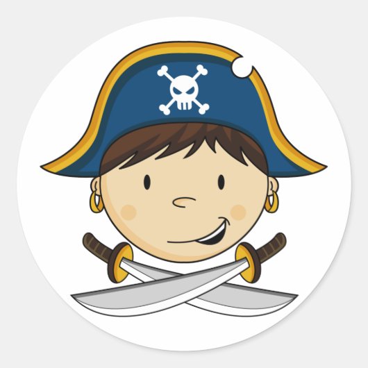 Bootsschild Runder Aufkleber (Vorderseite)