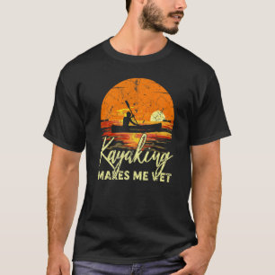 Bootssee Retro Sonnenuntergang Kajakfahren macht m T-Shirt