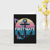 Bootssteg Retro First Mate Karte (Gelbe Blume)