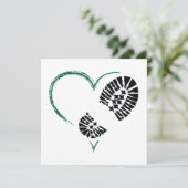 Bootstauchherz Einladung (Stehend Vorderseite)