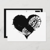 Bootstauchherz Feiertagspostkarte (Vorne/Hinten)