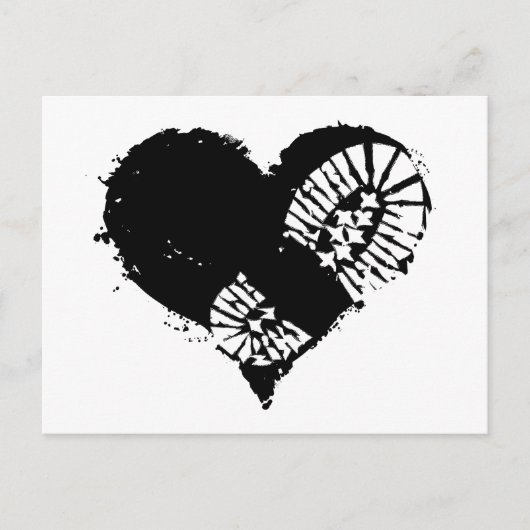 Bootstauchherz Feiertagspostkarte (Vorderseite)