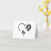 Bootstauchherz Karte (Gelbe Blume)