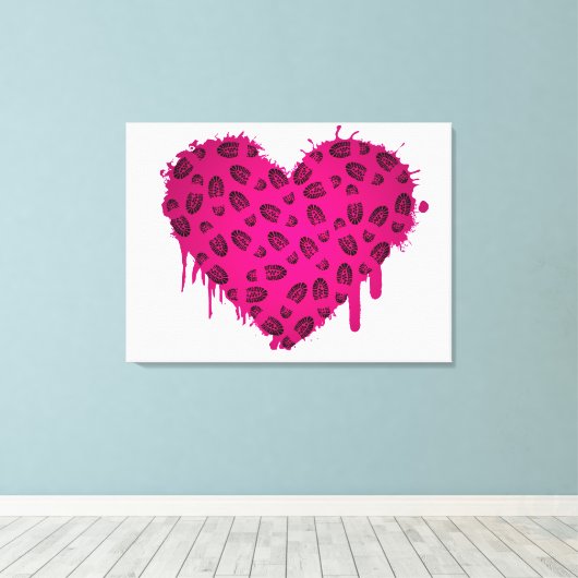 Bootstauchherz Leinwanddruck (Insitu (Holzboden))