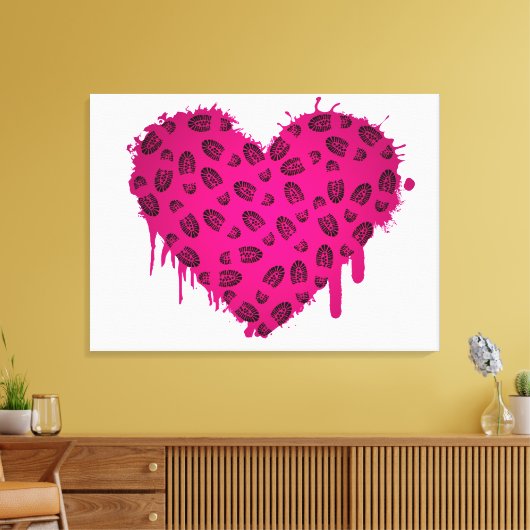 Bootstauchherz Leinwanddruck (Insitu (Wohnzimmer))