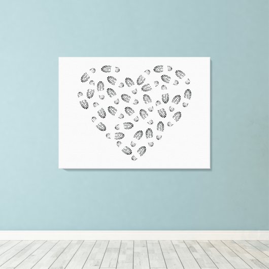 Bootstauchherz Leinwanddruck (Insitu (Holzboden))