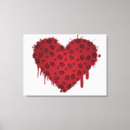 Bootstauchherz Leinwanddruck (Vorderseite)