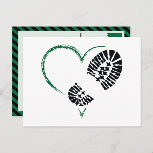 Bootstauchherz Postkarte (Vorne/Hinten)