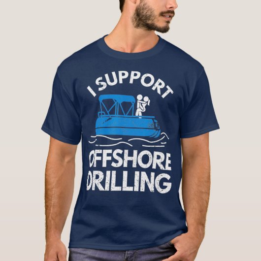 Bootstochter Shirt I Support Offshore Drilling TSh (Vorderseite)