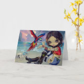 "Bootstrap Betsy"-Grußkarte Karte (Gelbe Blume)