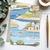 Bootsübersicht | Moderne Aquarellmalerei Postkarte
