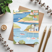 Bootsübersicht | Moderne Aquarellmalerei Postkarte