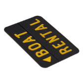 Bootsverleih Holzschild Magnet (Rechte Seite)