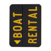 Bootsverleih Holzschild Magnet (Vertikal)