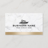 Bootsvermietung & Verkauf Modernes Gold Border Mar Visitenkarte (Vorderseite)