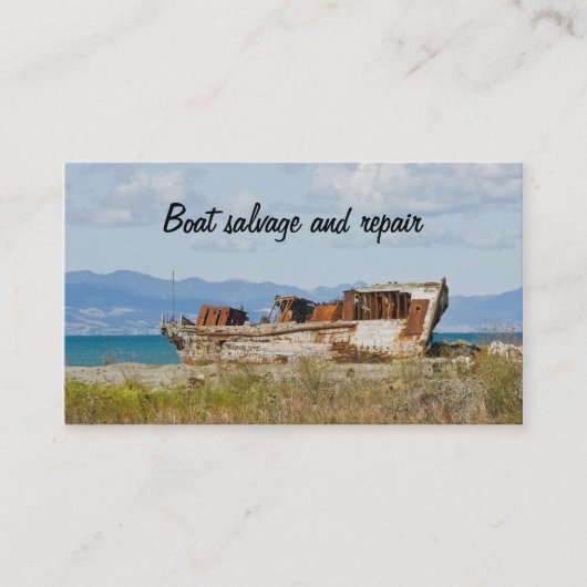 Bootswiedergewinnung und -reparatur Visitenkarte (Vorderseite)