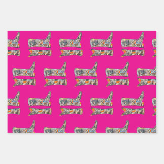 Bootsy Baby Collage boots wrapping paper sheets Geschenkpapier Set
