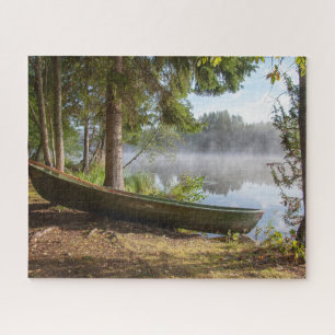 Bootszene auf dem Fluss Landschaftspuzzle Puzzle