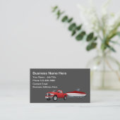 Boottrailer Hauling Theme Business Cards Visitenkarte (Stehend Vorderseite)